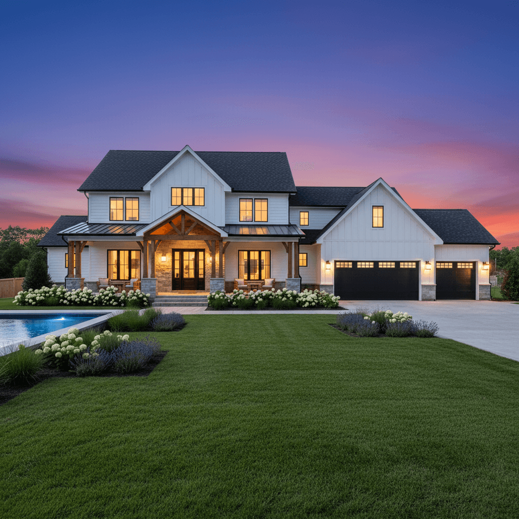 Virtual staging day-to-dusk conversion example 4