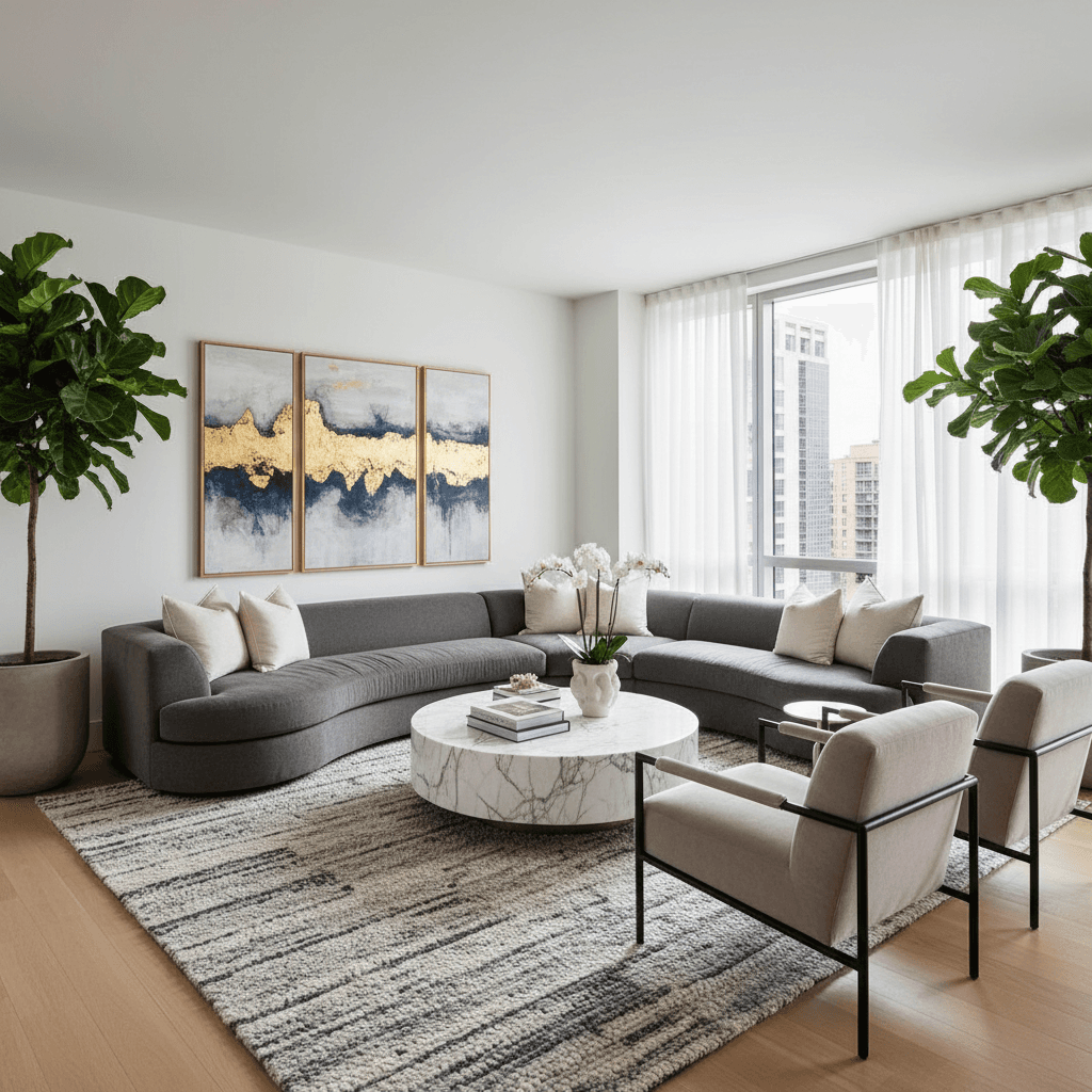 Virtual staging furniture swap example 1